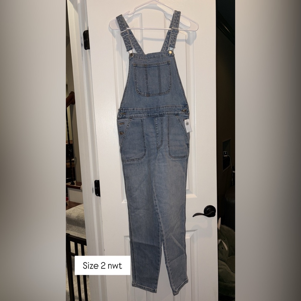Old Navy Light Blue Denim Overalls - Picture 2 of 2